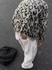 Unisex retro pletený svetr s leopardím vzorem: Hipster Cool Svetr s kulatým výstřihem a plyšovým mořským koníkem