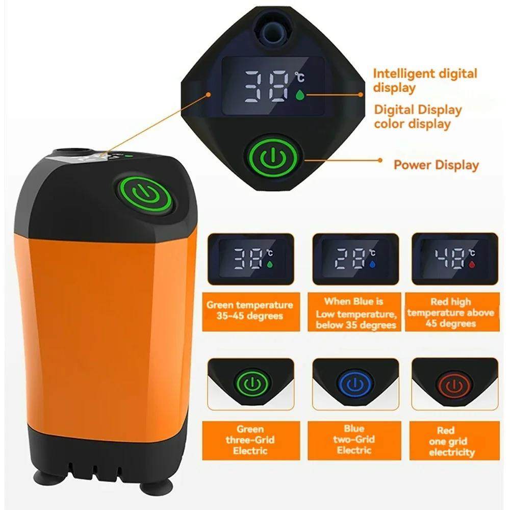 Portable Electric Camping Shower 4800mAh/7800mAh Digital Display Flow Control For Outdoor Dorm Site