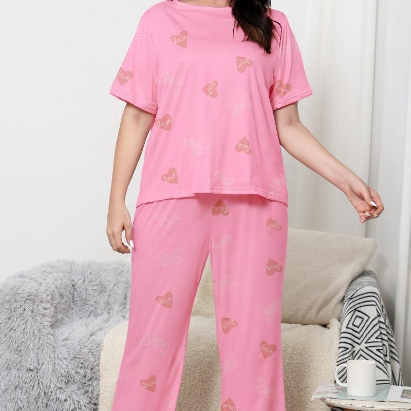 Women's Pajamas Spring Summer Sweet Short-sleeved Trousers Two Sets of Home Wear
