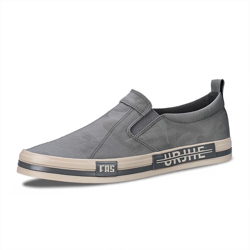 Men's Spring Casual Slip-on Canvas Shoes: Trendy, Breathable, Versatile Low-top Skate Shoes