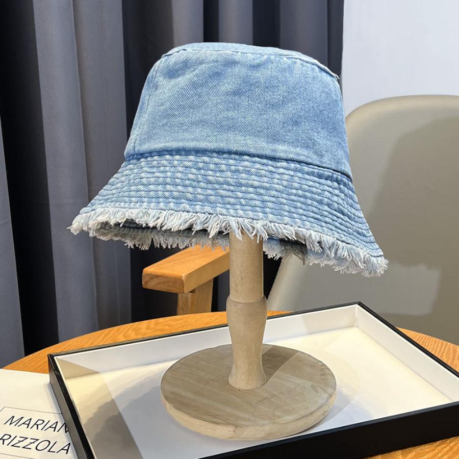 1 STK Cowboy Blue Fisherman's Hat, bredbremmet solhatt og UV-sikker utendørs reisebassenghatt i vår- og sommerserien