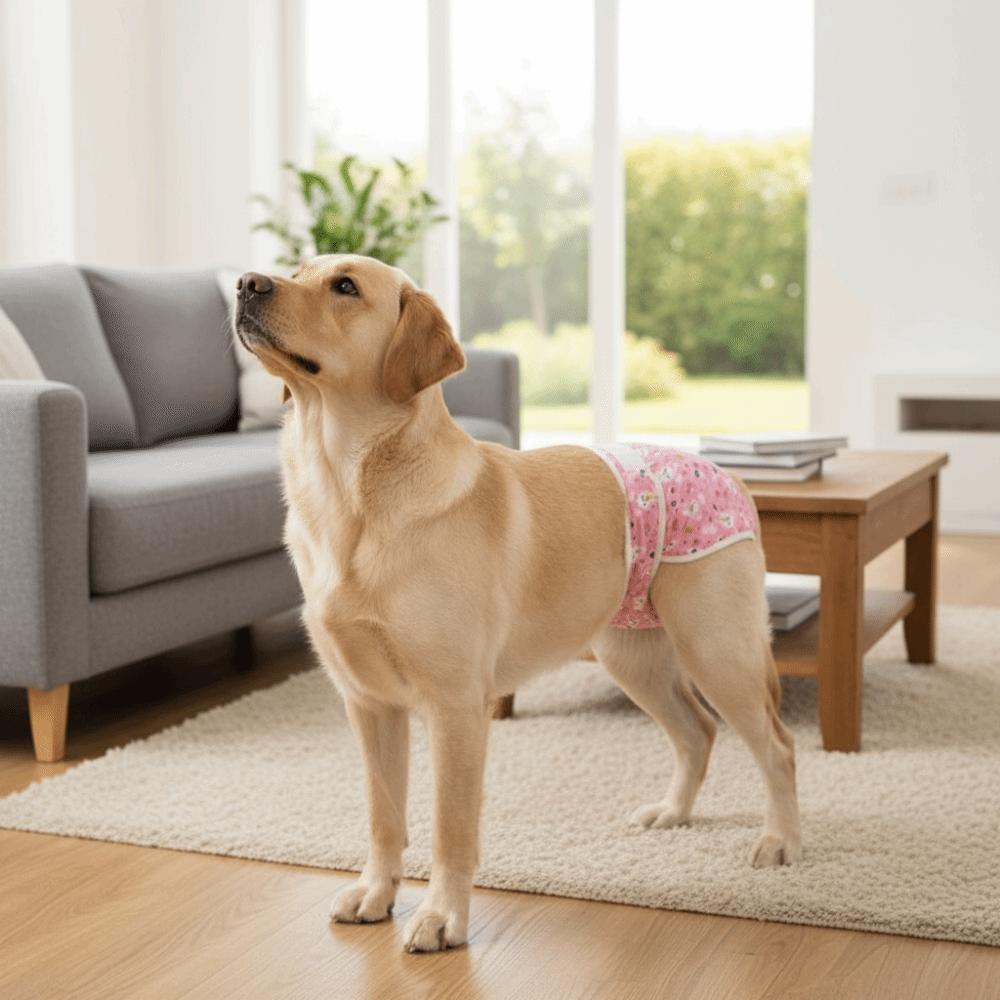 Cartoon Print Dog Physiological Pants Elastic Waist Dog Sanitary Panties  Physiological Safety