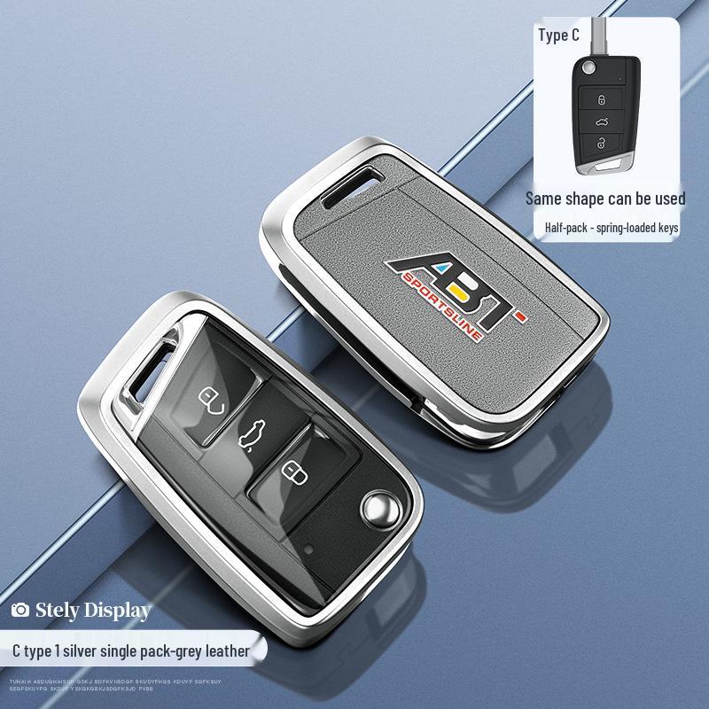 Volkswagen Golf 6 Key Case Cover for 2010-2012 Models, 3-Button Folding Insert Type