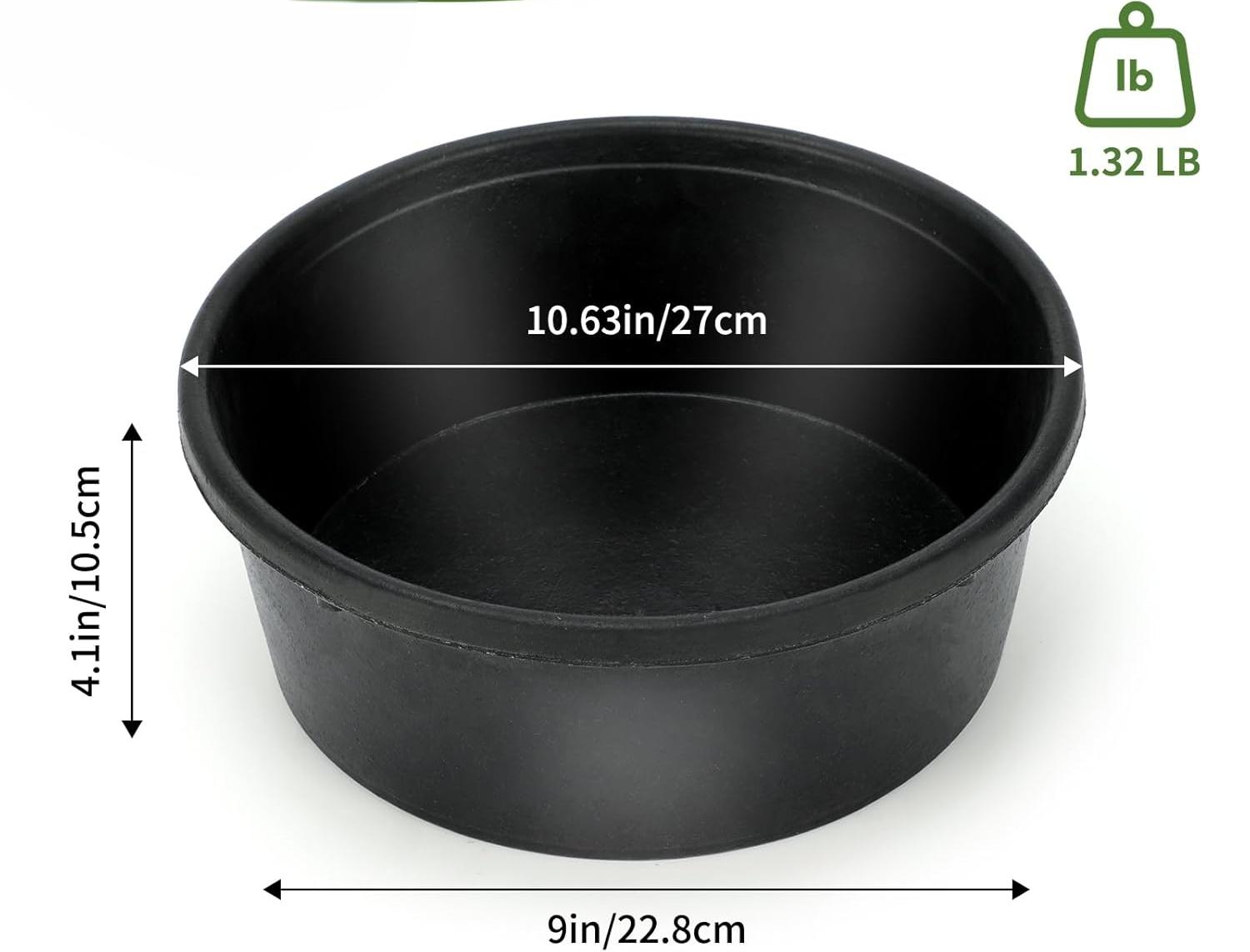 

Rubber Feed Bowl Livestock Feeding Bucket for Horse Pig Goat Chicken Dog Durable Feed Pan Dust Bath Bowl for Farm Small Animals чёрный