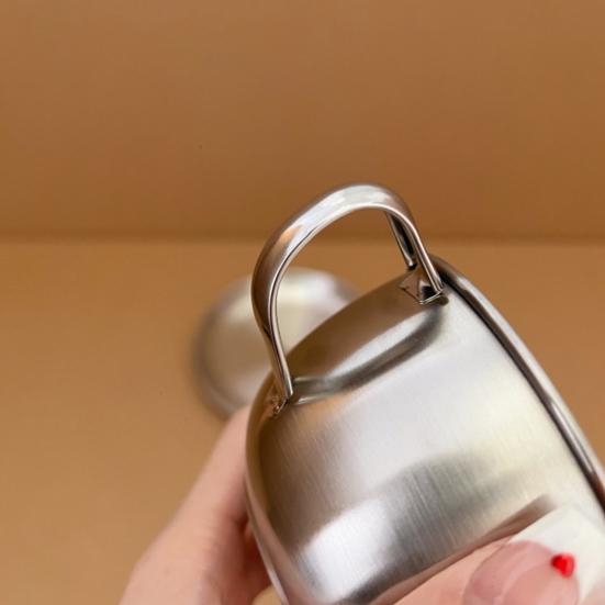 Nerezový šálek na kávu a podšálek 300ml Dvoustěnný šálek na kávu s uchy a víčkem Americký šálek na latte Šálek na odpolední čaj