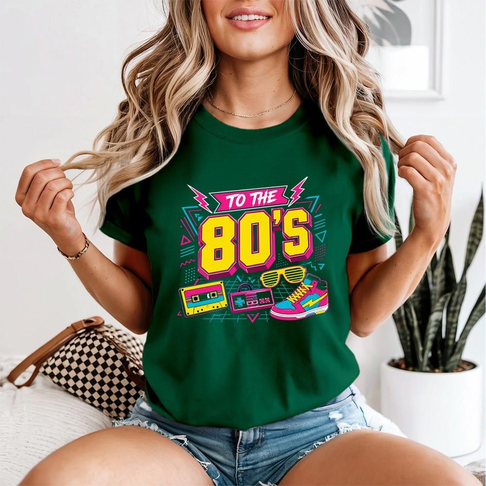 Unisexs Vintage 80s T Shirt Retro 1980 Party Outs Vibrant Print Tee