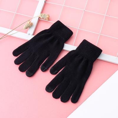 Promotional Winter Touch Screen Gloves Thick Brushed Warm Touch Screen Warm Knitted Gloves 40g
