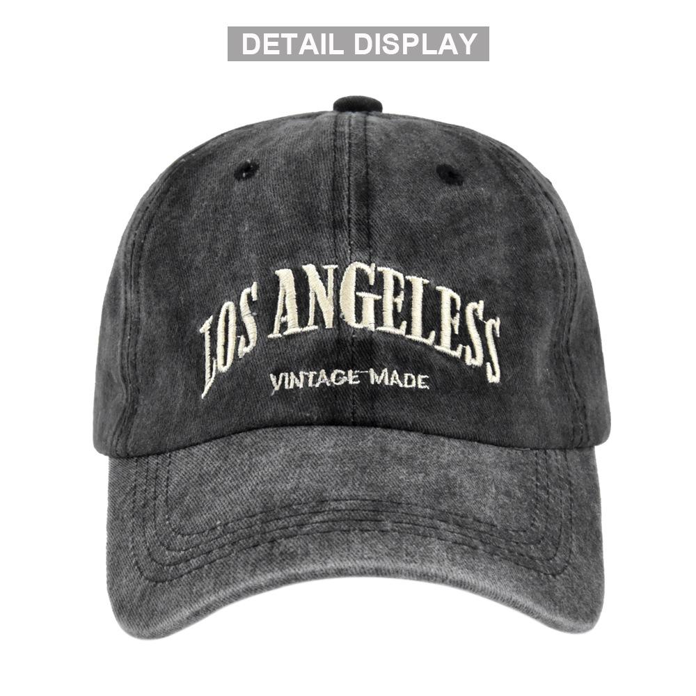 Cool Hat Women's Losangeles 3D Embroidered Baseball Cap - Distressed Embroidery Duckbill Sun Hat Cm