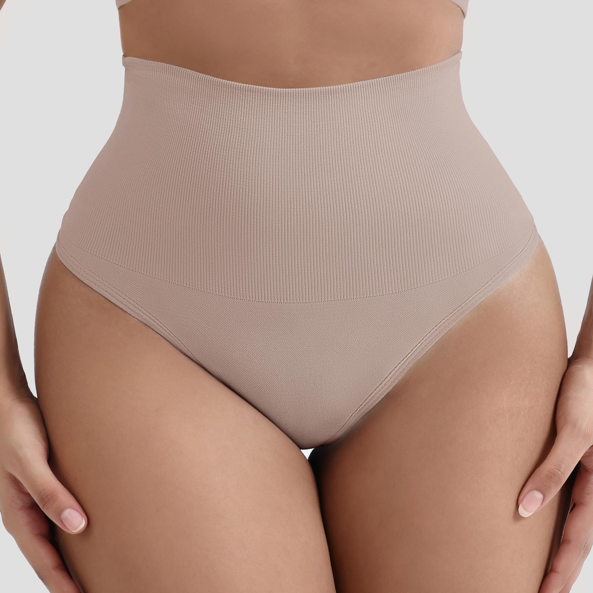 Foreign Trade TikTok Hot Selling Sexy Control Panties Thong Underwear High Waist Belly Control Seamless Nylon S