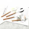4Pcs Imitation Wooden Handle Cutlery Set Stainless Steel Dinnerware Tableware Knife Fork Spoon Silverware Party Kitchen Flatware