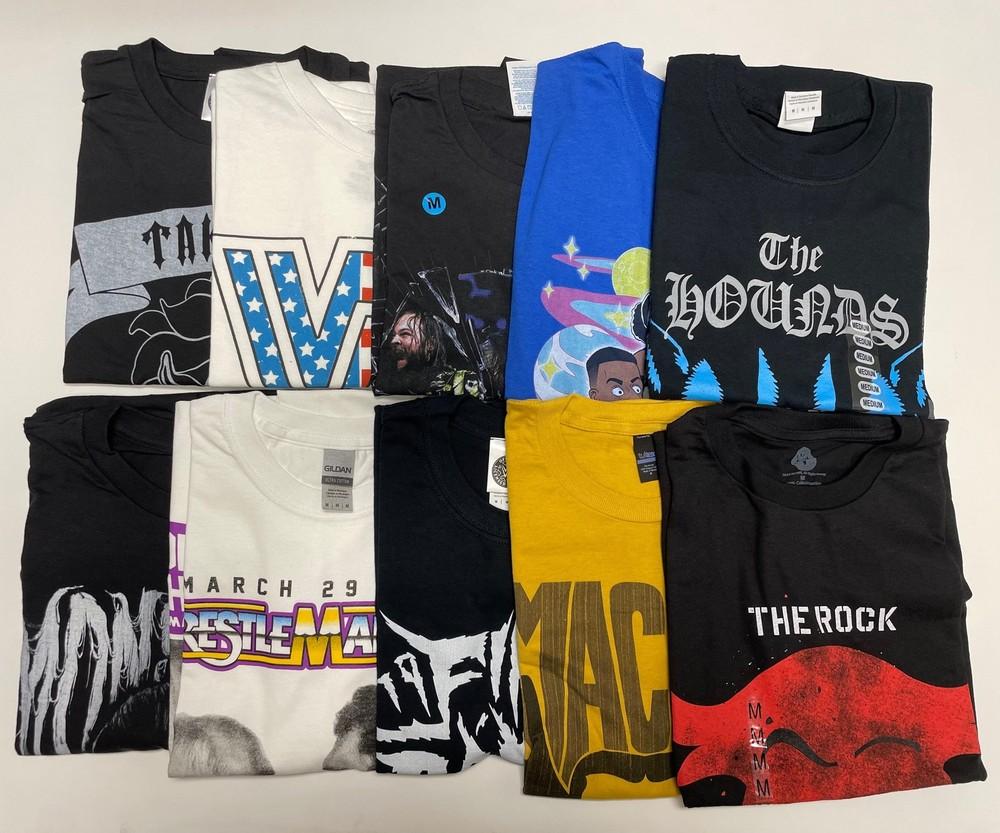 

Medium Lot of Men Size T-shirts | Cena Orton Undertaker The Rock (M) 2XL