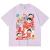 230 g/m² 100% Baumwolle Einteiler V58 Egghead Chibi Print Unisex Schweres Baumwoll-T-Shirt