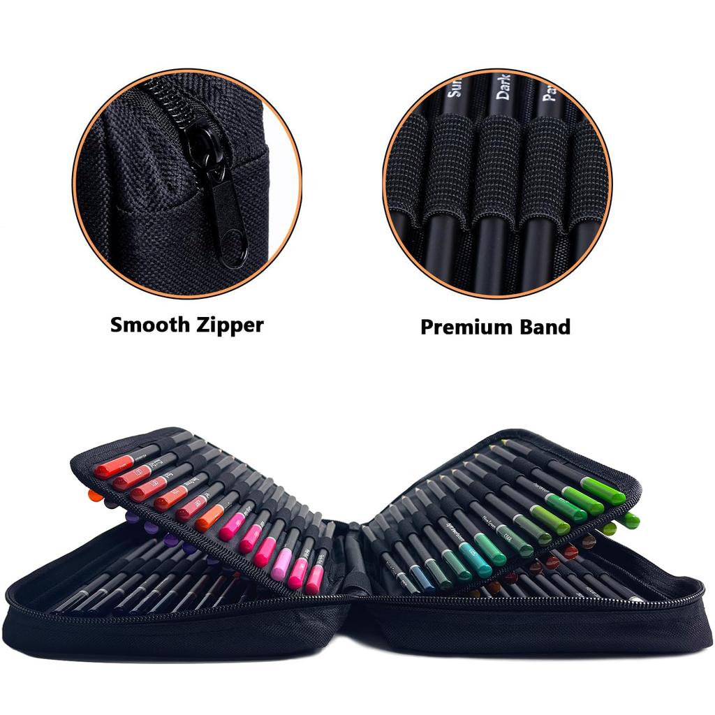 Pencil Set with Colored Professional Pencil Set for Adult Coloring Ideal for Coloring and Painting by and Artists Pouch 72-Color 3-Color Sketchbook,