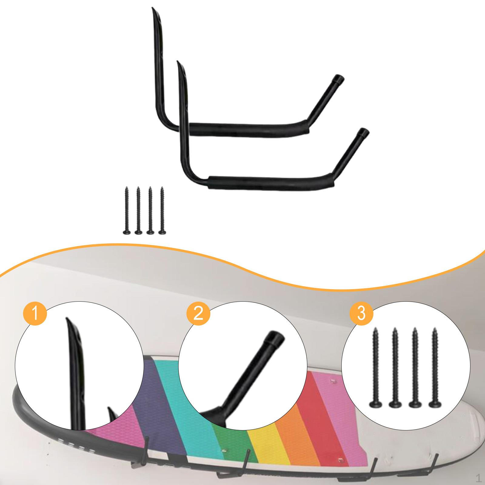 

Кронштейн для хранения каяков Органайзер Настенный держатель для падлборда Велосипеда Инструментов для помещения чёрный