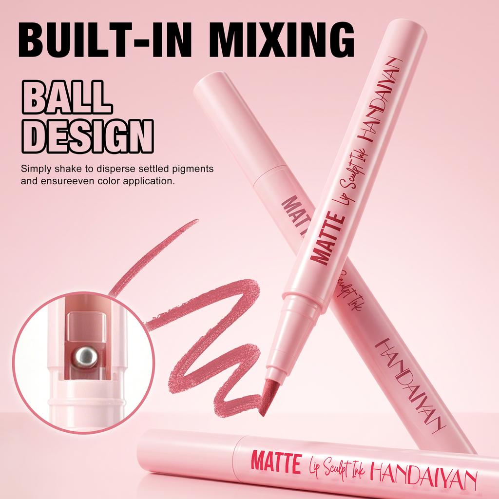 6pcs Precision Lip Liner Pencil Set, Waterproof Long-Lasting Matte Lip Contour Pen with Slanted Tip, Nude Lip Shaper Makeup for Defined and Plump Lips