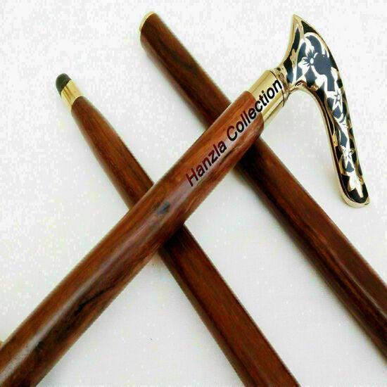 Solid Head Handle Brass Wooden Walking Stick Cane Antique Brass Lion Designer