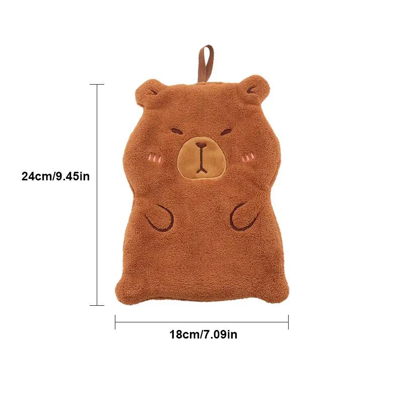 1PCS Cute Hand-Wiping Towel Thickened Absorbent Towel Hangable Enduring Soft Handkerchief Kitchen Washing Dishes Towel