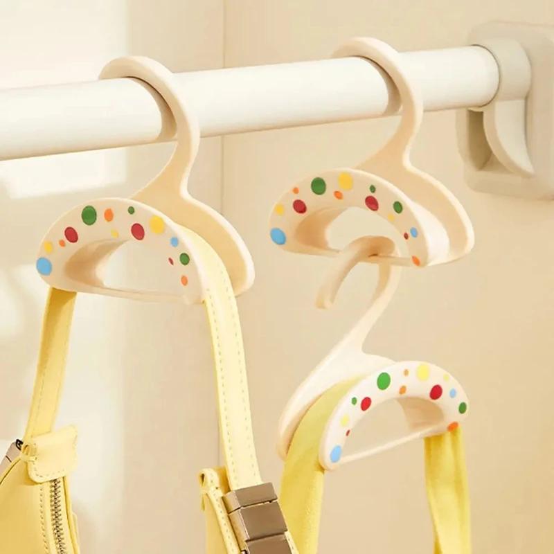 1PC Multifunction Wardrobe Handbag Organizer Arched Plastics Bag Hanger Hook Widen Space Saving Silk Scarf Hanging Storage Rack
