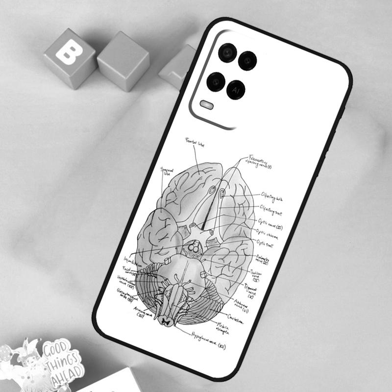 Anatomy Brain Case For Oppo A60 A80 A40 A15 A16 A17 A57 A94 A74 A54 A76 A96 A18 A38 A58 A78 A98 A5 A6 Pro