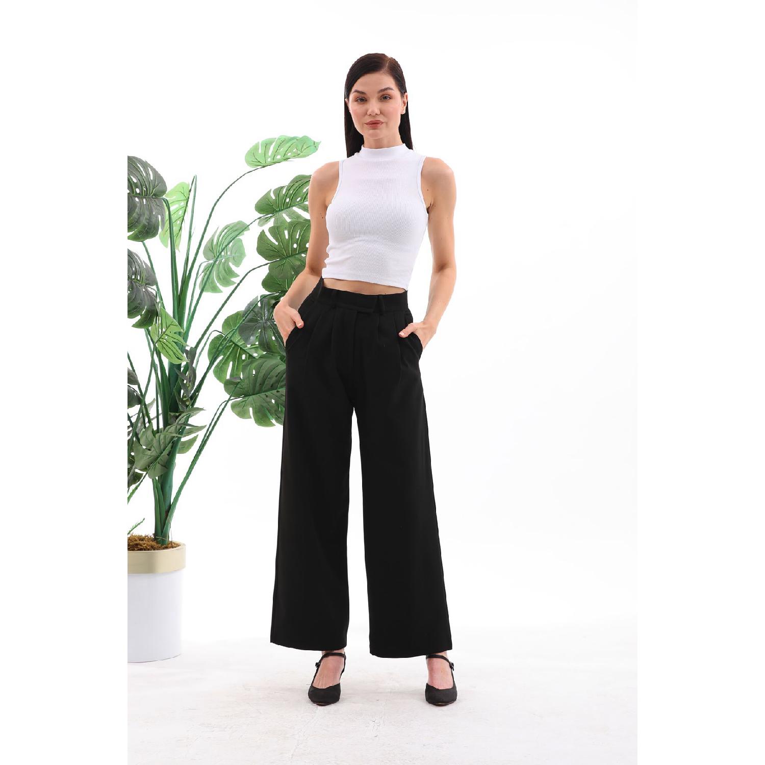 

Women s Volve Closure Wide Leg Palazzo Pants 36/38 чорний