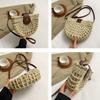 Hollowed Out Weave Straw Shoulder Bag Bohemian Beach Bag Semicircle Crossbody Bag  Messenger Bags
