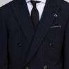 Giosongzio Signature Double Peaked Suit Navy Check ZF3SU371NY