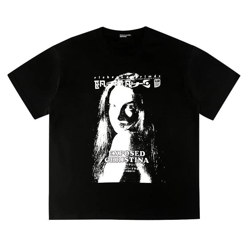 2025 T-shirty Okrągły Dekolt Bawełna Nowość Przybycie Czarny Biały TEE Męski Damski Krótki Rękaw