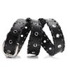 Hiphop Punk Women Pu Belt With Rope Punched Hollow Out Design For Casual Wear