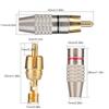 10Pcs RCA Male Plug Solder Gold Audio Video Cable Adapter Connector for Receiver Amplifiers and Sound Systems