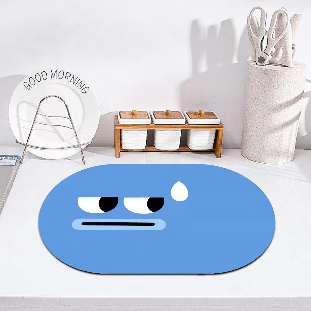 

Cartoon Soft Slip-resistant Moisture-wicking Mat Bathroom Door Top Slip-resistant Mat Washroom Quick Drying Mat Bathroom Carpet 40*60cm