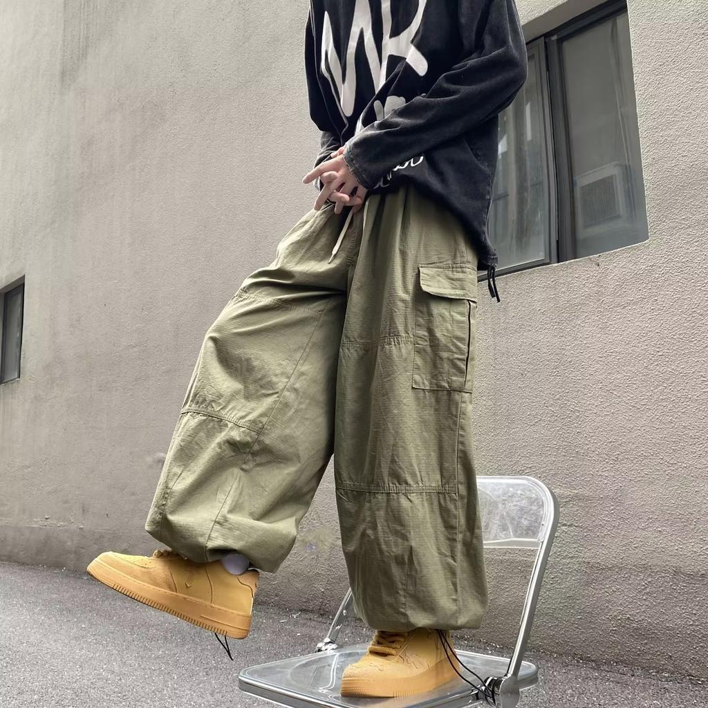 TheMogan Women's PLUS Summer Drawstring Elastic Waist High Rise Linen Wide Leg Pants