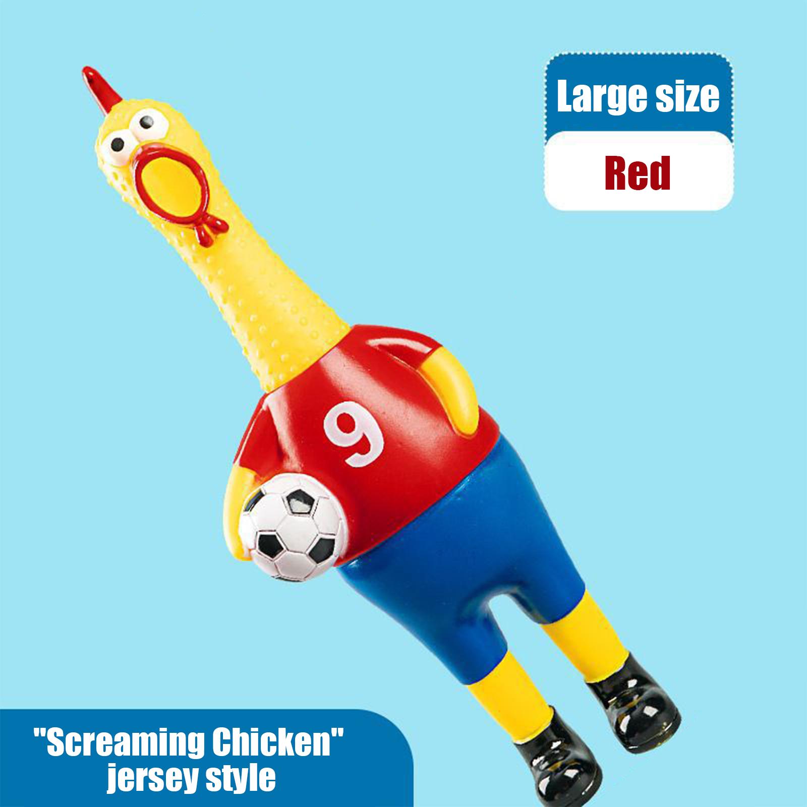 

Creative Prank Football Squeaky Chicken Internet-Famous Chicken Funny Gift Squeaky Toy Prank Toy One Size красный