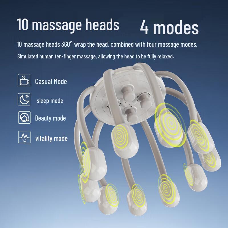 Hezheng Classic Octopus Head & Scalp Massager