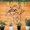 Metal Wall Art Abstract Couple Embrace 16x16 Inch Indoor Outdoor Durable Wedding Anniversary Valentine Gift Modern Home Decor