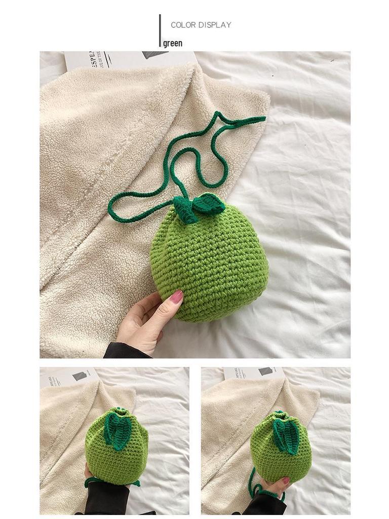 Ręcznie robiona brzydka pomarańczowa wełniana torba na ramię na szydełku - urocza listonoszka dla kobiet