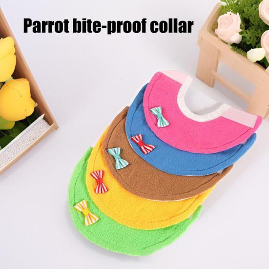 Birds Cone Collar Parrots Anti-bite Elizabethan Collar with Bow Feather Plucking Prevention Wound Healing Safety Protective Recovery Cone for
