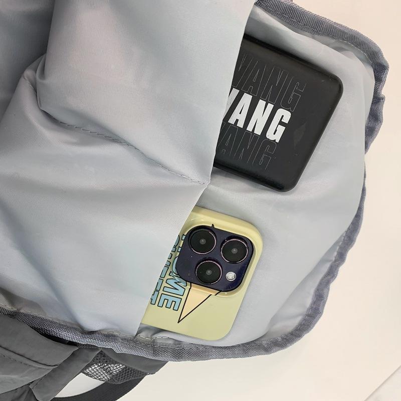 Schoolbag1011 Fashion Contrast Color Backpack Niche Design Large Capacity Outdoor Mountaineering Travel Bag Casual Light Backpack