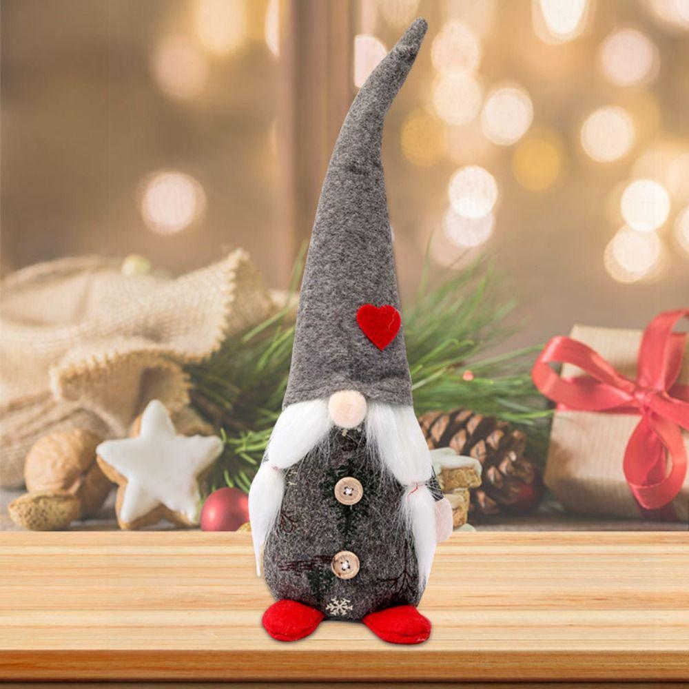 Mini Christmas Faceless Gnome Doll Kawaii Long Old Man Doll Knitted Christmas Doll  Living Room