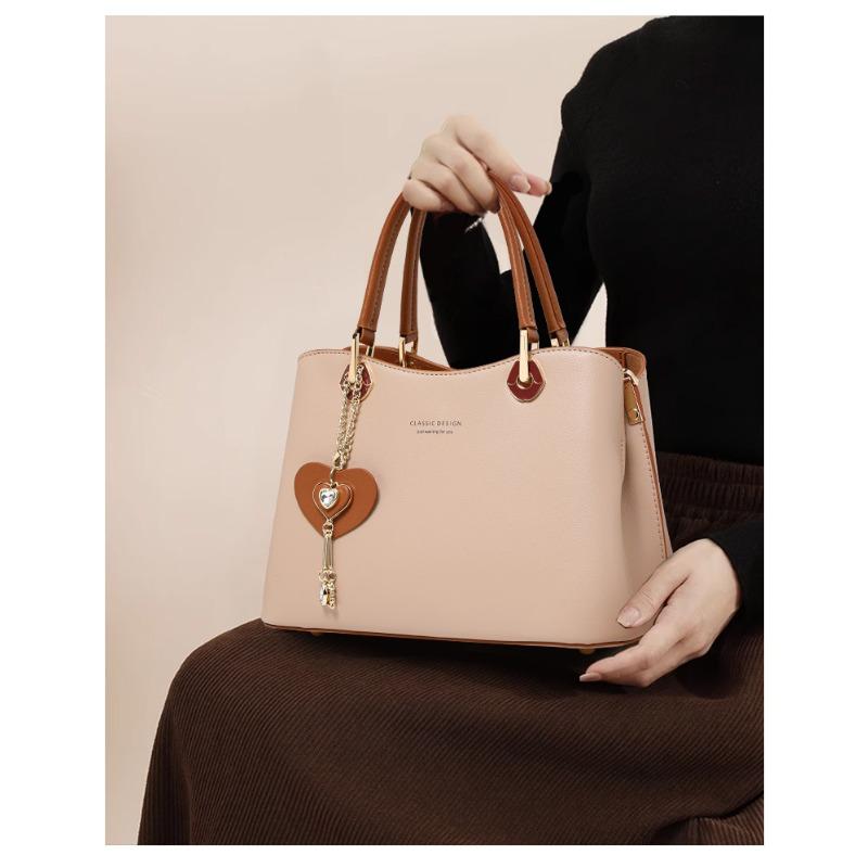 New Women's Bag Handbag Crossbody Middle-aged High End Genuine Leather Women's Bag Light Luxury Mother's Cowhide Leather