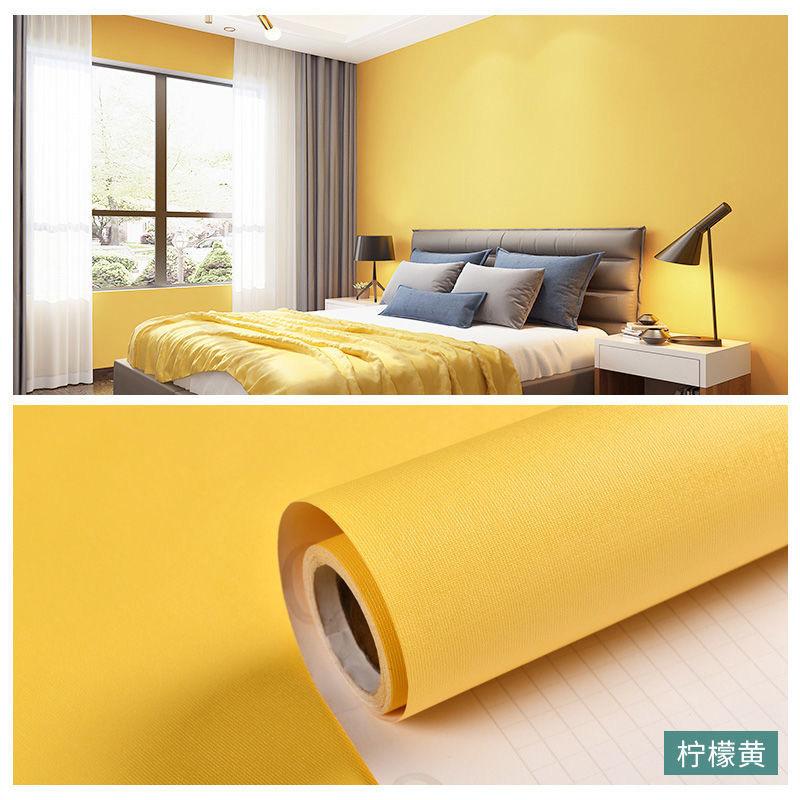 

Macaron Do-It-Yourself Solid Color Decals Self-Adhesive Thickened Water-Repellent Pvc Bedroom Dormitory Wardrobe Wall Renovation Wallpaper 40cmx100cm