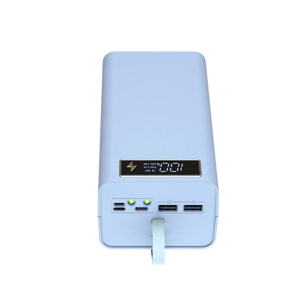 21x18650 Battery Storage Box Dual USB Charge 18650 Battery Power Bank Case Shell Charging Holder with LED Light LCD Displays