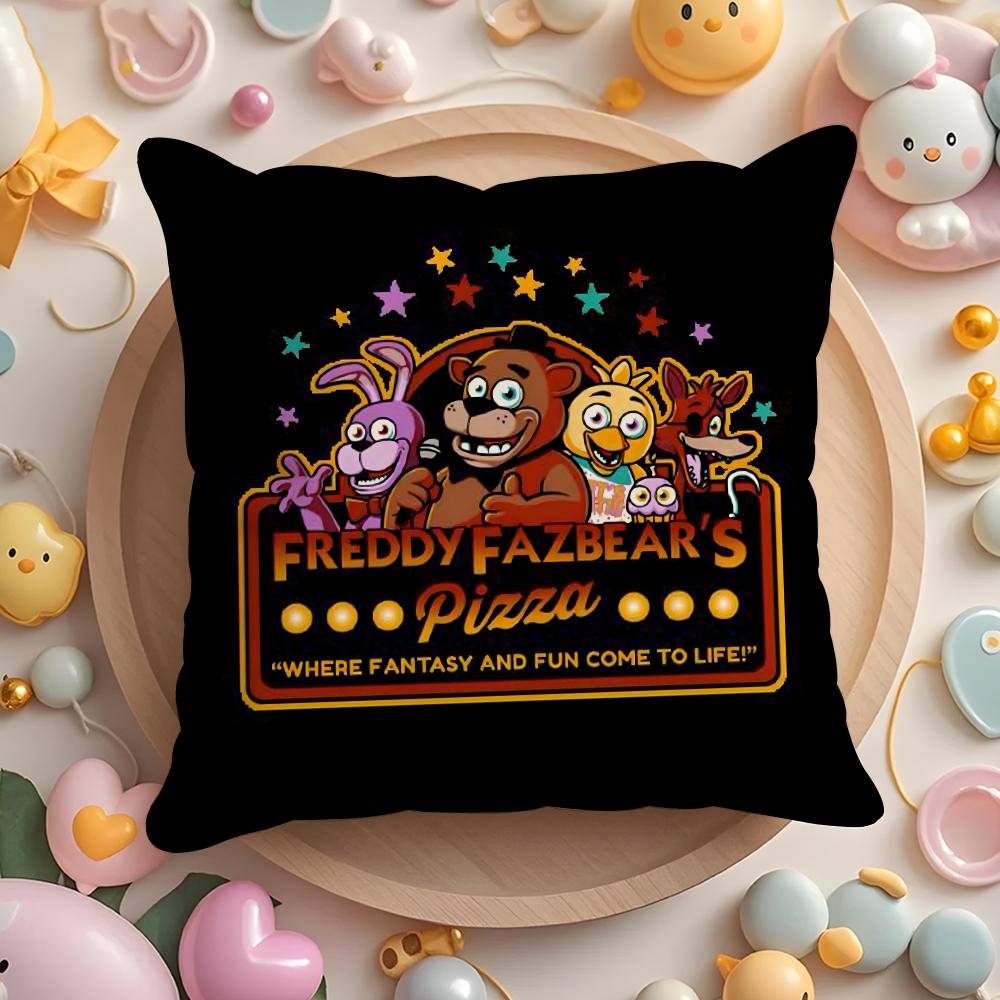 Five N-Nights At F-Freddys Cushion Cover Short Plush Double-Sided Printing Home Machine Washable In Warm Winter Pillow Case