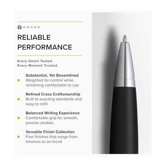 Cross Caliper Matte Black Medium Ballpoint Pen AT0112-14