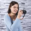 Hama Braid Camera Strap with Quick Made in Officially Imported 120" Fastener, Orange/Blue, Germany,