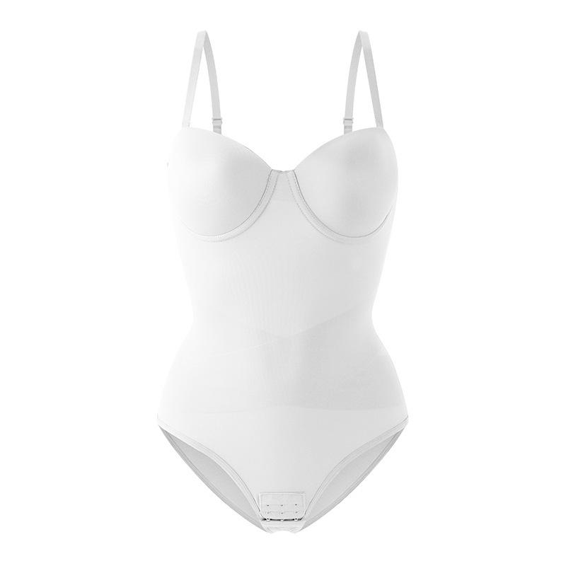 Strapless Bodysuit Zonder Rug met Ingebouwde Beha, X-vormige Buikcontrole & Open Kruis Ontwerp, Naadloze Full Body Shaper Voor Dames Lingerie, Grote Maten