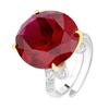 Jewelry Copper Bottom Gold-Plated Simulation Color Treasure Corundum Retro Ring 18 * 20