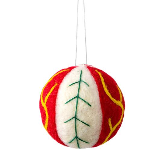 Wool Ball Christmas Ornament Handmade Felt Balls Christmas Tree Hanging Ornaments for Vintage Xmas Holiday Farmhouse Party Decor