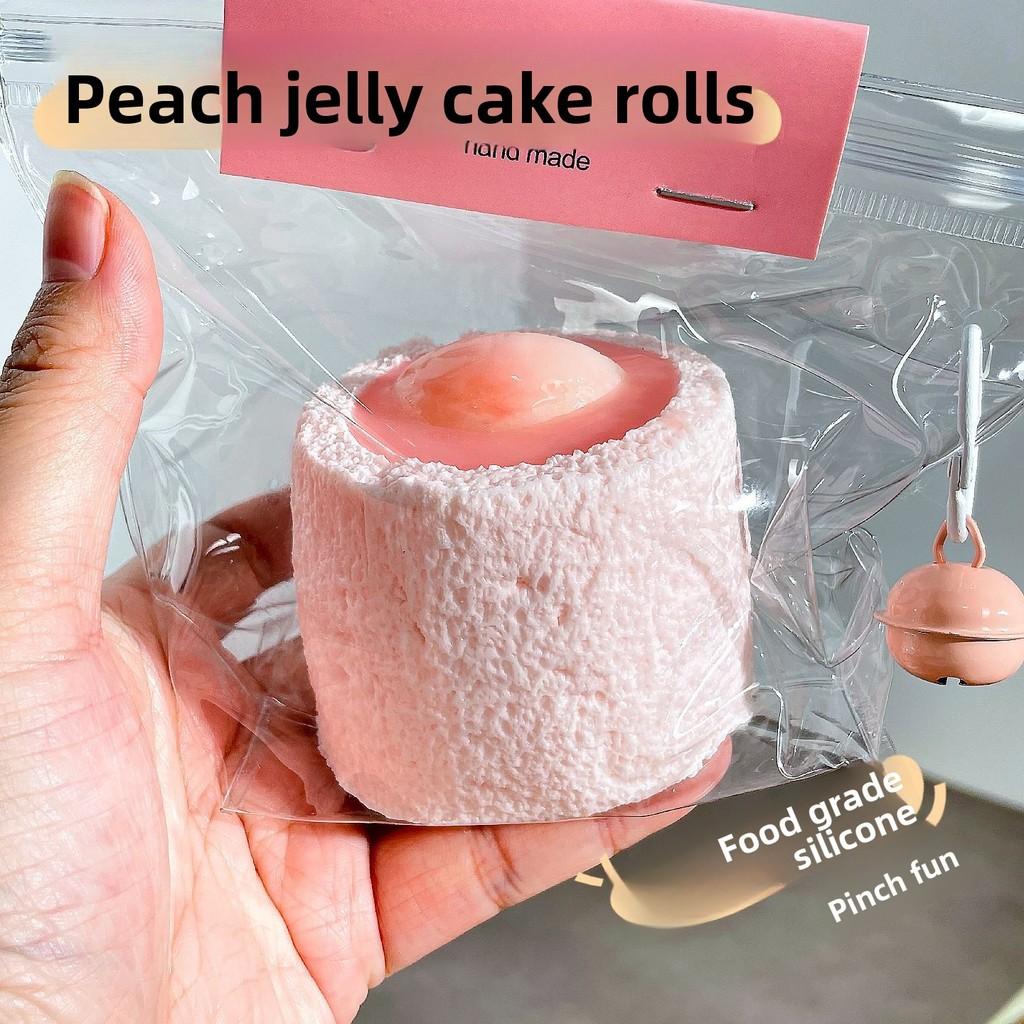 Food Grade Silicone Peach Peach Layered Stress Toy For Kids And Adults