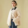 Women's Pure Wool Shearling Lapel Coat