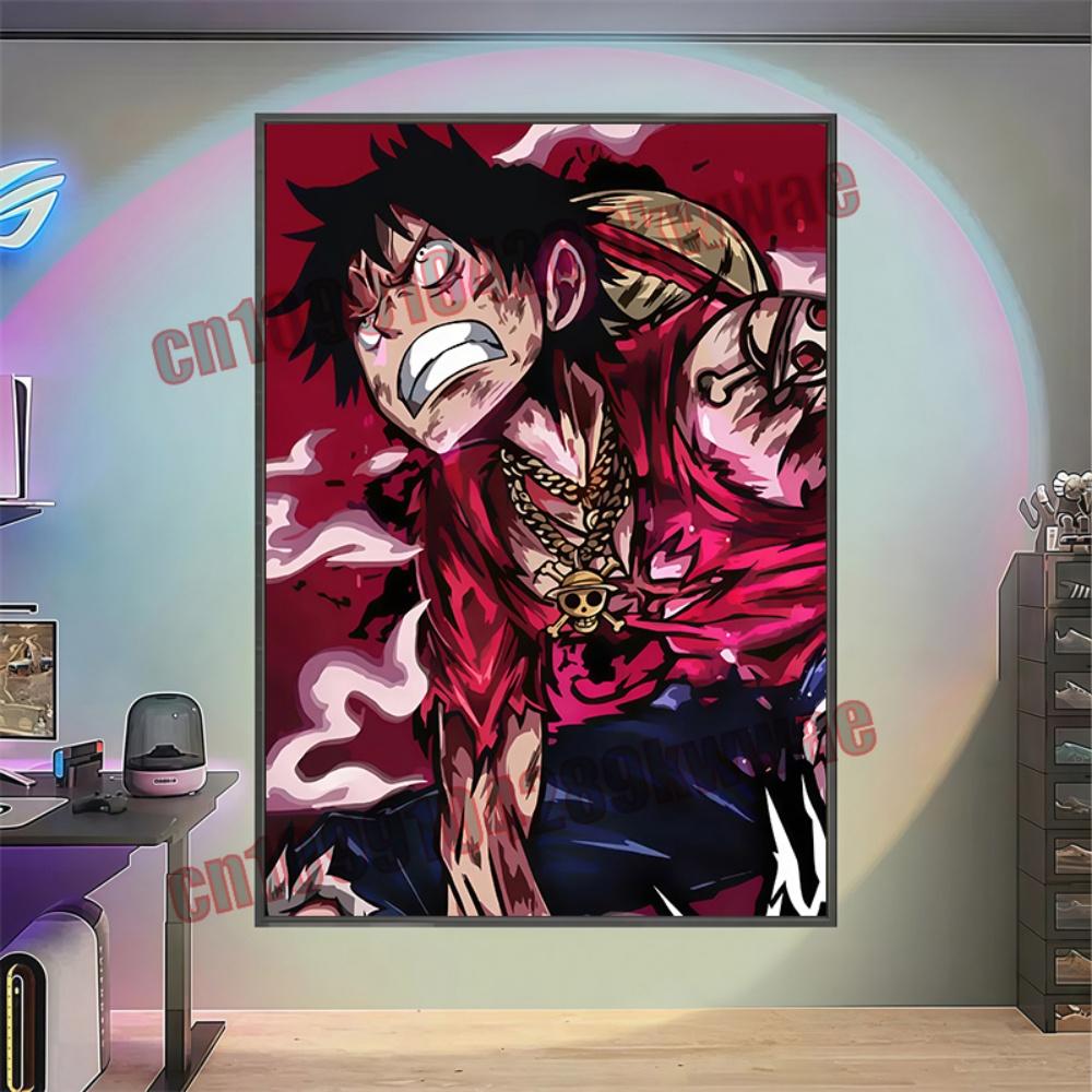 Monkey D Luffy Epic Anime Poster  Dynamic One Piece Premium Canvas Wall Decor Ideal for Bedroom  Anime Collection Fans
